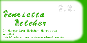 henrietta melcher business card